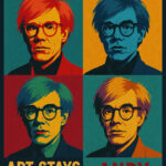 Andy Warhol Pop Art Poster Porträt Zitat Kunst Wandbild Design zum Einrahmen
