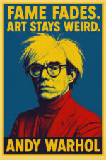 Andy Warhol Zitat Poster Pop Art Ikone Kunstdruck Wanddekoration zum Einrahmen