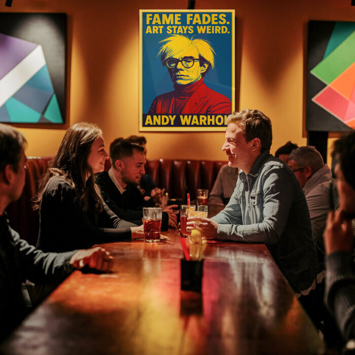 Andy Warhol Zitat Poster Pop Art Ikone Kunstdruck Wanddekoration zum Einrahmen