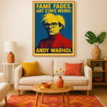 Andy Warhol Zitat Poster Pop Art Ikone Kunstdruck Wanddekoration zum Einrahmen