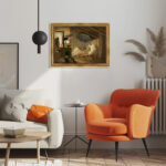 Der Arme Poet von Carl Spitzweg Leinwandbild mit Goldrahmen Klassische Kunst Wanddeko