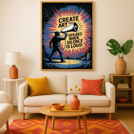 Andy Warhol Pop Art Poster Porträt Zitat Kunst Wandbild Design zum Einrahmen