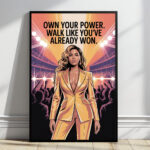Beyoncé Motivationsposter Pop Ikone Stärke Spruch Konzert Wandbild zum Einrahmen