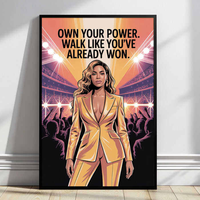 Beyoncé Motivationsposter Pop Ikone Stärke Spruch Konzert Wandbild zum Einrahmen