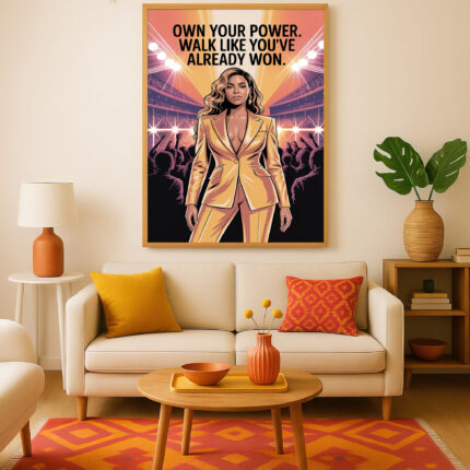 Beyoncé Motivationsposter Pop Ikone Stärke Spruch Konzert Wandbild zum Einrahmen