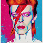 David Bowie Ziggy Stardust Pop Art Poster Musiklegende Wandbild für Wohnzimmer und Büro