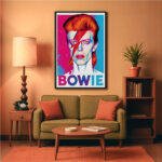 David Bowie Ziggy Stardust Pop Art Poster Musiklegende Wandbild für Wohnzimmer und Büro