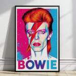 David Bowie Ziggy Stardust Pop Art Poster Musiklegende Wandbild für Wohnzimmer und Büro
