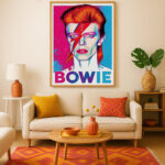 David Bowie Ziggy Stardust Pop Art Poster Musiklegende Wandbild für Wohnzimmer und Büro