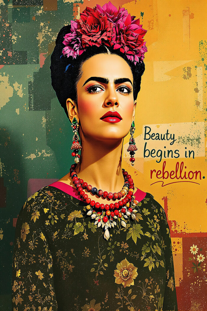 Frida Kahlo Poster Ikone Mexikanische Kunst Frauenpower Wandbild zum Einrahmen