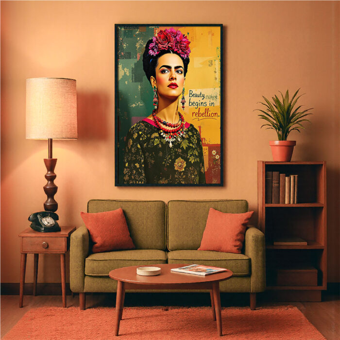 Frida Kahlo Poster Ikone Mexikanische Kunst Frauenpower Wandbild zum Einrahmen