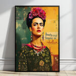 Frida Kahlo Poster Ikone Mexikanische Kunst Frauenpower Wandbild zum Einrahmen