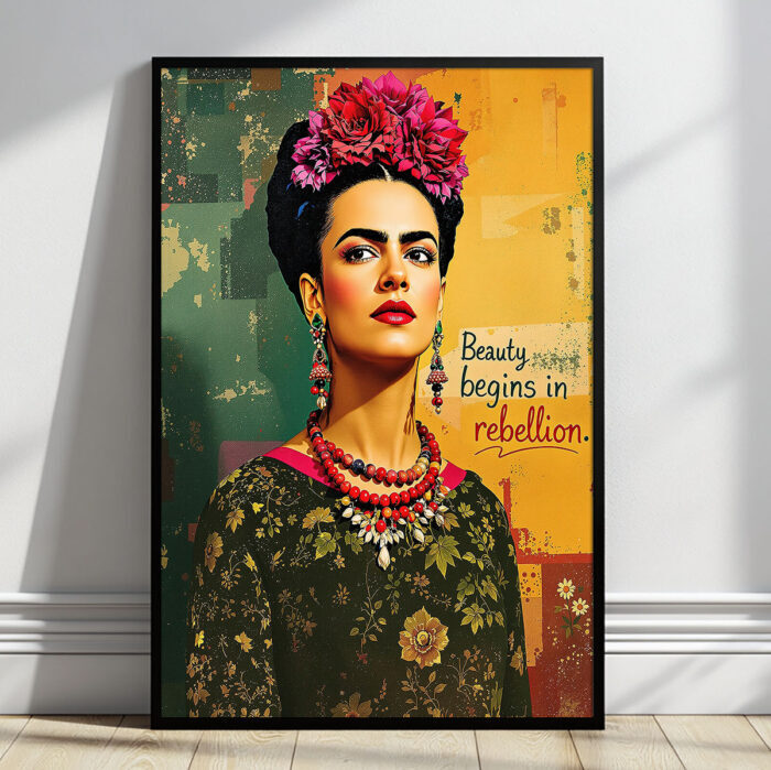 Frida Kahlo Poster Ikone Mexikanische Kunst Frauenpower Wandbild zum Einrahmen