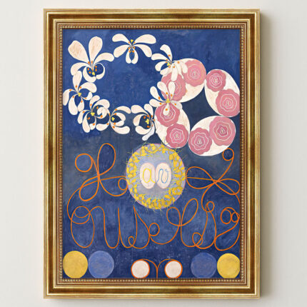 Hilma af Klint Die Zehn Größten Nr 1 Kindheit Abstrakt Bild mit Rahmen in Gold