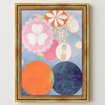 Hilma af Klint Die Zehn Größten Nr 2 Kindheit Abstrakt Bild mit Rahmen in Gold