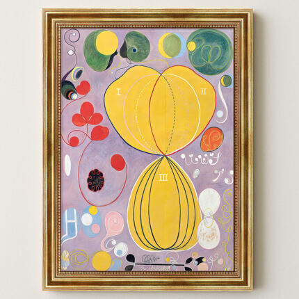 Hilma af Klint Die Zehn Größten Nr 7 Mannesalter Abstrakt Bild mit Rahmen in Gold