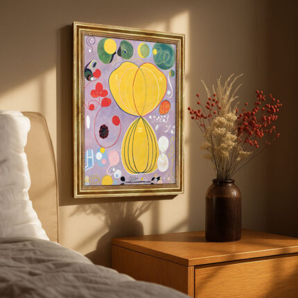 Hilma af Klint Die Zehn Größten Nr 7 Mannesalter Abstrakt Bild mit Rahmen in Gold