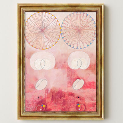 Hilma af Klint Die Zehn Größten Nr 9 Greisenalter Abstrakt Bild mit Rahmen in Gold