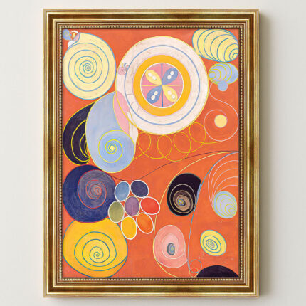 Hilma af Klint Die Zehn Größten Nr. 3 Jugend Abstrakt Bild mit Rahmen in Gold