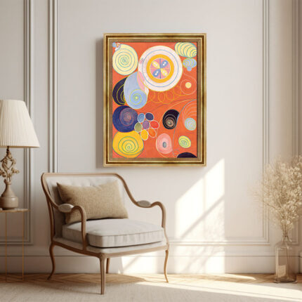 Hilma af Klint Die Zehn Größten Nr. 3 Jugend Abstrakt Bild mit Rahmen in Gold