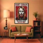 Kurt Cobain Grunge Legende Poster Musik Ikone Zitat Wandbild Wandbild zum Einrahmen