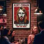Kurt Cobain Grunge Legende Poster Musik Ikone Zitat Wandbild Wandbild zum Einrahmen