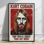 Kurt Cobain Grunge Legende Poster Musik Ikone Zitat Wandbild Wandbild zum Einrahmen