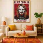 Kurt Cobain Grunge Legende Poster Musik Ikone Zitat Wandbild Wandbild zum Einrahmen