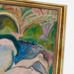 Blauer Akt Erinnerung an Biskra von Henri Matisse Kunstdruck Leinwandbild mit Rahmen in Gold