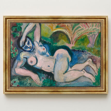 Blauer Akt Erinnerung an Biskra von Henri Matisse Kunstdruck Leinwandbild mit Rahmen in Gold