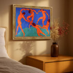 Der Tanz II von Henri Matisse Kunstdruck Leinwandbild mit Rahmen in Gold