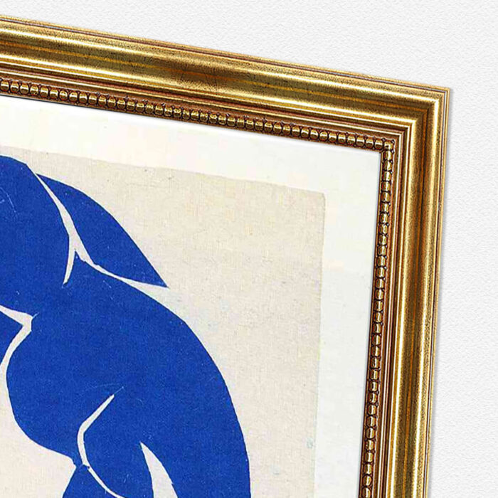 Der blaue Akt II von Henri Matisse Kunstdruck Leinwandbild mit Rahmen in Gold