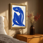 Der blaue Akt II von Henri Matisse Kunstdruck Leinwandbild mit Rahmen in Gold