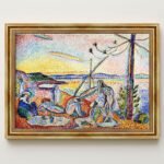 Luxus Stille und Begierde von Henri Matisse Kunstdruck Leinwandbild mit Rahmen in Gold