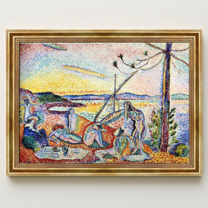 Luxus Stille und Begierde von Henri Matisse Kunstdruck Leinwandbild mit Rahmen in Gold