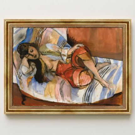 Odalisque von Henri Matisse Kunstdruck Leinwandbild mit Rahmen in Gold