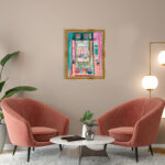 Offenes Fenster von Henri Matisse Kunstdruck Leinwandbild mit Rahmen in Gold