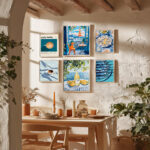 Mediterrane Genussmomente – 6er Küchen Poster Set zum Einrahmen als Dekoration Bildergalerie Wanddeko