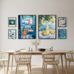 Mediterrane Genussmomente – 6er Küchen Poster Set zum Einrahmen als Dekoration Bildergalerie Wanddeko