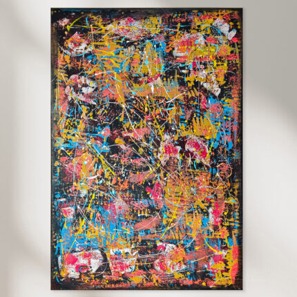 Tanzende Farben Abstrakt Handgemalt Leinwandbild Mehrfarbig Original Kunst Unikat (Kopie)