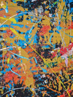 Tanzende Farben Abstrakt Handgemalt Leinwandbild Mehrfarbig Original Kunst Unikat (Kopie)