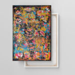 Tanzende Farben Abstrakt Handgemalt Leinwandbild Mehrfarbig Original Kunst Unikat (Kopie)