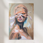 Verborgener Blick Handgemalt Leinwandbild Original Kunst Unikat