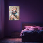 Verborgener Blick Handgemalt Leinwandbild Original Kunst Unikat