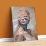 Verborgener Blick Handgemalt Leinwandbild Original Kunst Unikat