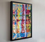 Vertikale Energie Abstrakt Handgemalt Leinwandbild Mehrfarbig Original Kunst Unikat