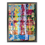 Vertikale Energie Abstrakt Handgemalt Leinwandbild Mehrfarbig Original Kunst Unikat