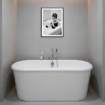 Audrey Hepburn Breakfast at Tiffany’s iconic poster, black and white print, vintage wall art decor for home