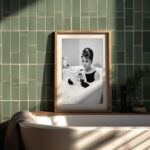 Audrey Hepburn Breakfast at Tiffany’s iconic poster, black and white print, vintage wall art decor for home
