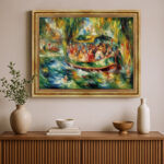 Bootsfahrt auf der Seine von Pierre-Auguste Renoir Bild mit Rahmen in Gold